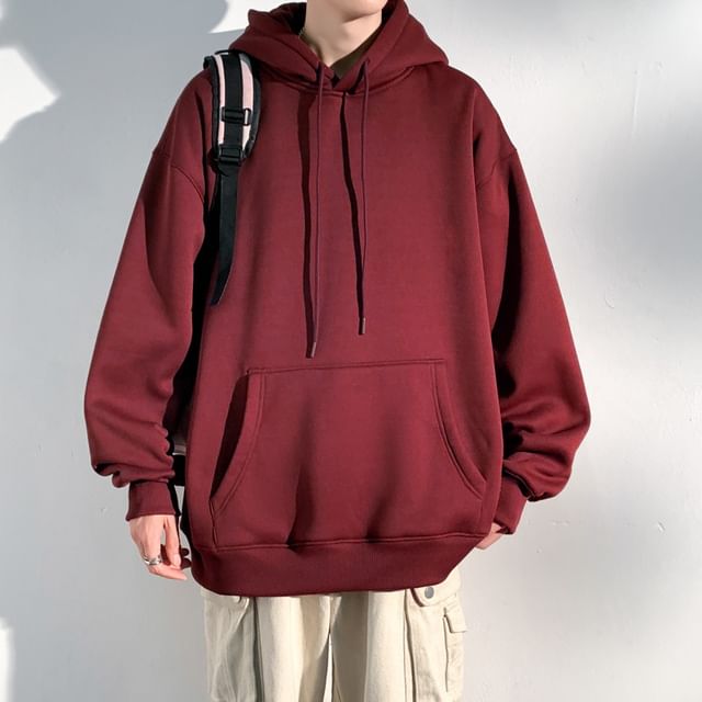 Bay Go Mall-Plain Hoodie