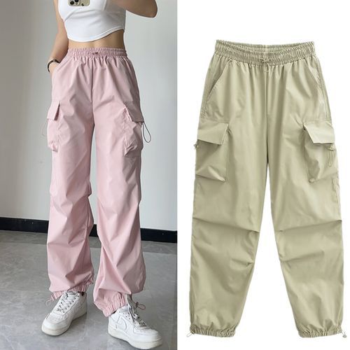 Plain Loose Fit Cargo Pants