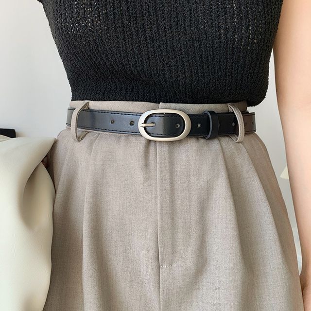 Faux Leather Belt / Layered Butterfly Waist Chain / Set