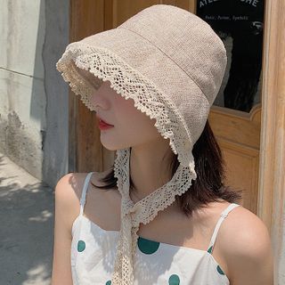 Pompabee - Lace Trim Bucket Hat | YesStyle