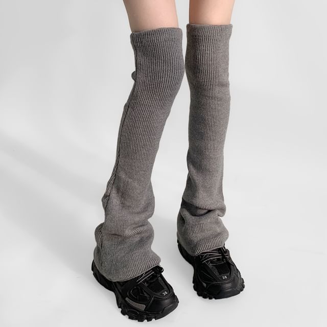 Desperim-Plain Knit Leg Warmer