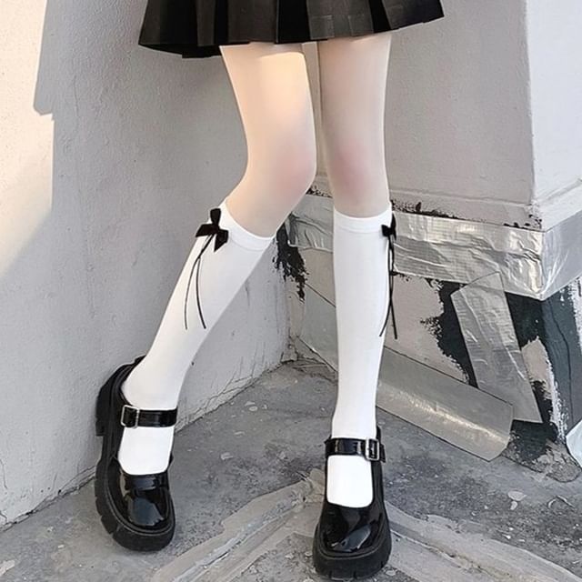 GOGO Girl-Plain Knee High Socks