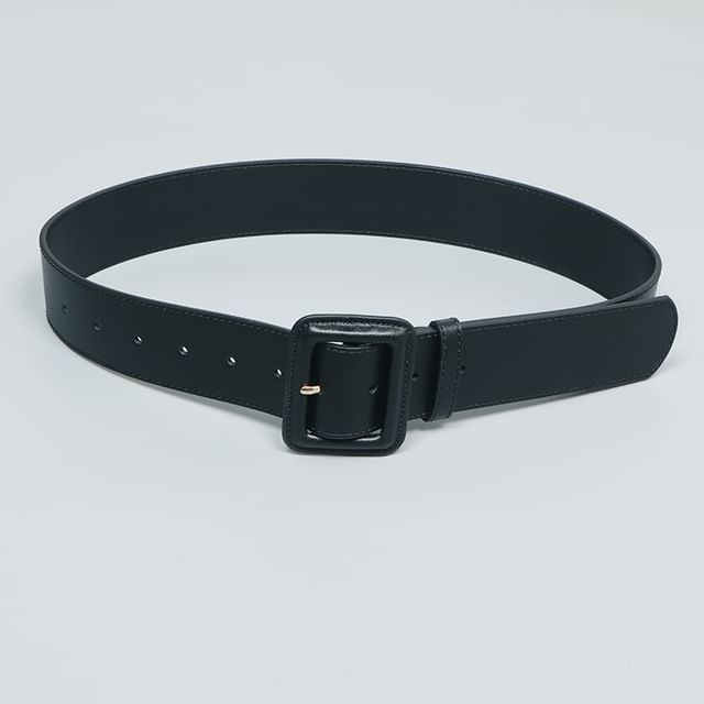Poyol-Plain Faux Leather Belt