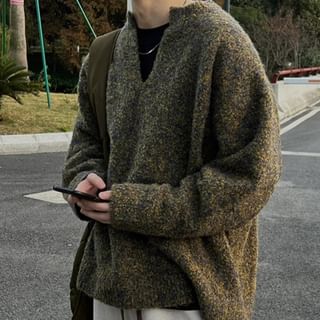 VEAZ-V-Neck Melange Sweater