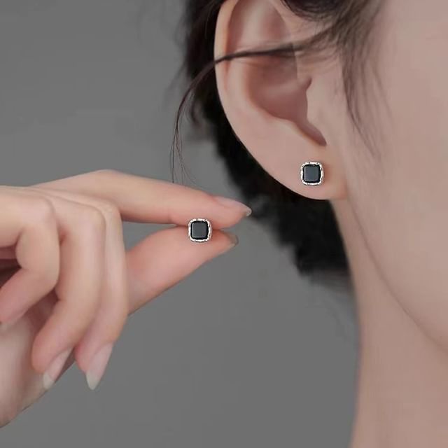 pexrl jewelry-Sterling Silver Rhinestone Stud Earring