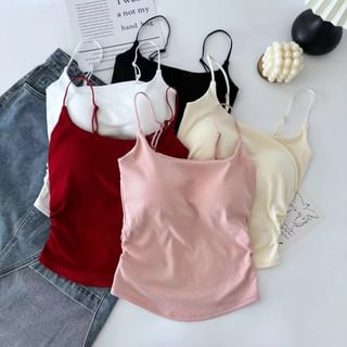 Wildery Plain Ruched Padded Cami Top Sale