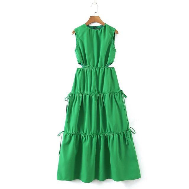 sachin and babi light blue dress Abercrombie and Fitch + Drop-Waist Cutout Maxi Dress