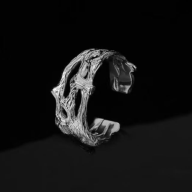 Soosina-Irregular Stainless Steel Open Ring