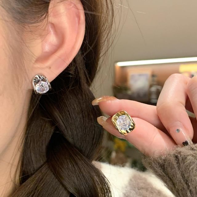 Hansha-Rhinestone Alloy Stud Earring