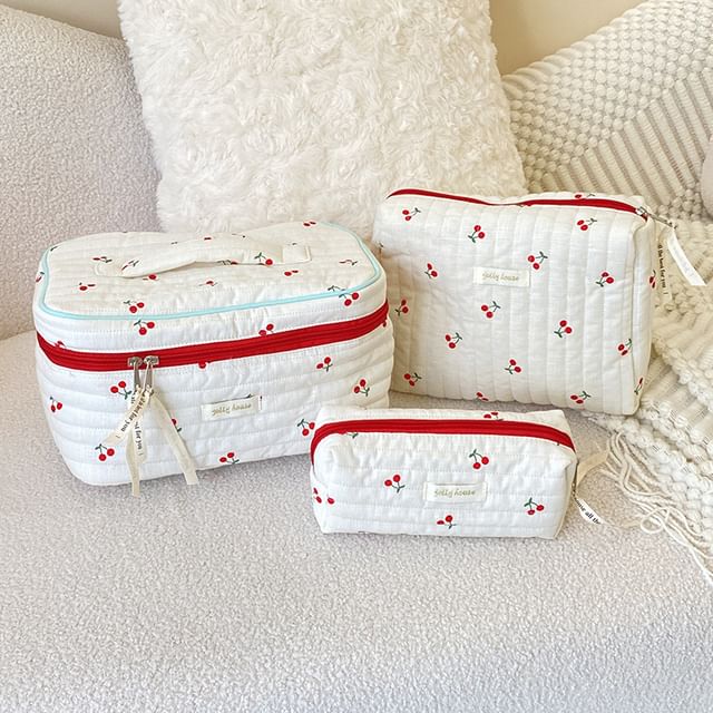 TangTangBags - Floral Quilted Pencil Case / Pouch / Set (Various Designs)