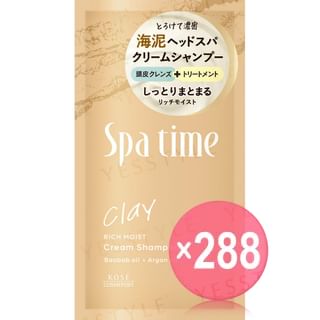 Kose - Spa Time Clay Cream Shampoo Rich Moist Sachet  (x288) (Bulk Box)