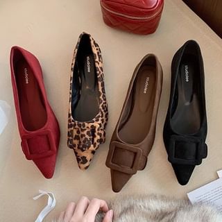 FRAISO-Buckled Pointed Toe Flats