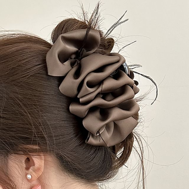 Sesori-Plain Ruched Hair Claw