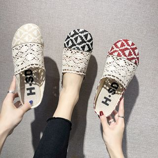 patterned mules