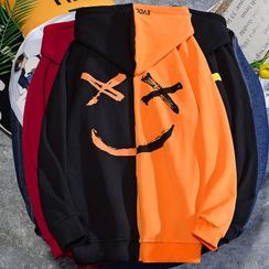Rampo - Smiley Face Print Hoodie Rampo - Smiley Face Print Hoodie