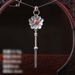 Gangnam - Retro Flower Pendant  Necklace