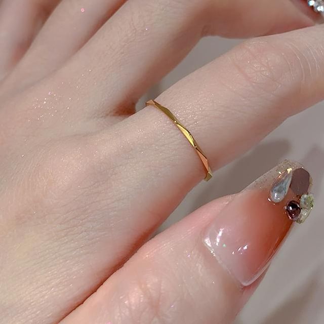 Kiren-Plain Metal Ring