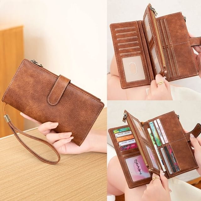 tablarosa-Faux Leather Long Wallet