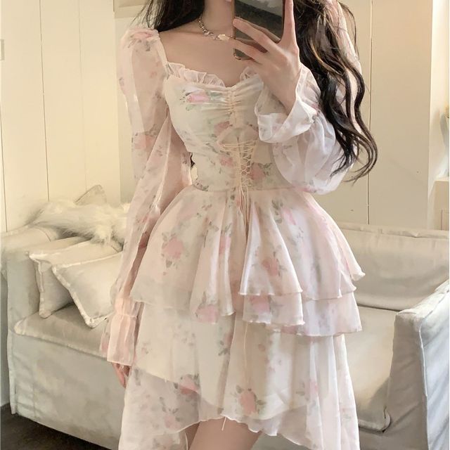 ★KIMHEKIM★Corset Layered Cotton Mini Shirt Dress★大人気★ Corset Layered Cotton Mini Shirt Dress (Black) - KIMHĒKIM
