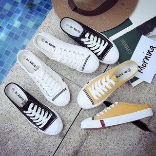 canvas sneaker mules