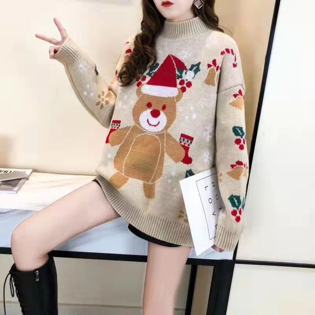 christmas mock neck