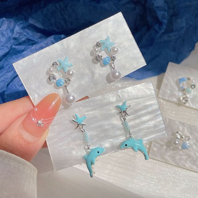 Rodiv-Alloy Drop Earring Stud Earring