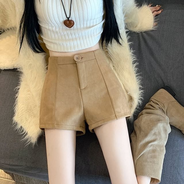 Dragan Pulse-High Waist Plain Shorts