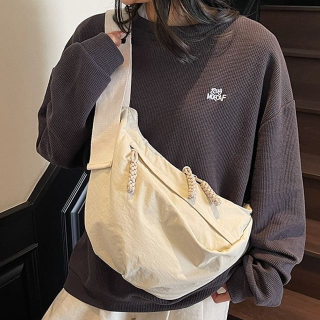 Letheroni-Nylon Plain Waist Bag