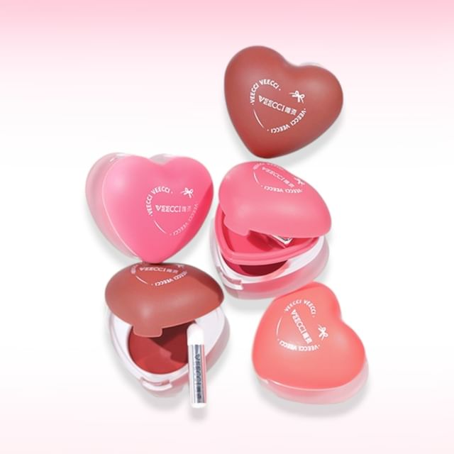 VEECCI - Heart Pudding Lip & Cheek Multi-Use Cream - 4 Colors