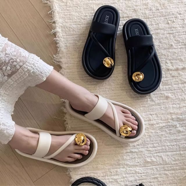 Honkizz-Toe Loop Slide Sandals