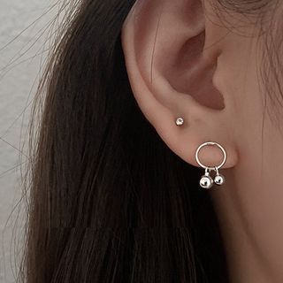 Gaya-Hoop Stud Earring