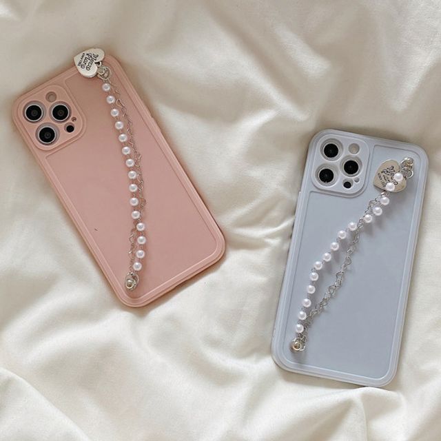 Filijac - Faux Pearl Hand Chain Phone Case - iPhone 12 Pro Max