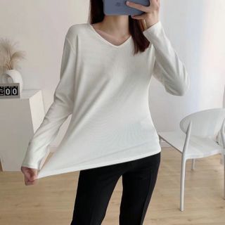 v neck thermal top