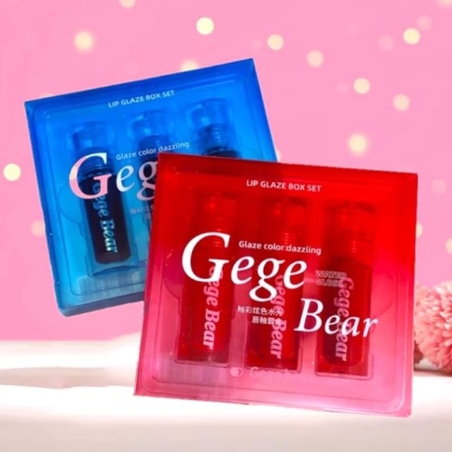 Gege Bear-Lot de 3 Dazzling Water Lip Gloss - Gloss à lèvres - 2 types