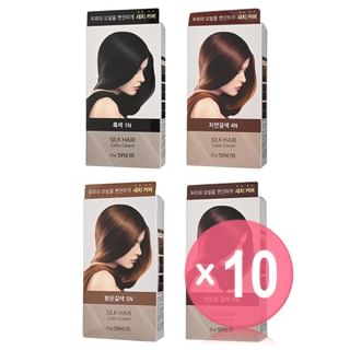 The Saem - Silk Hair Color Cream Gray Hair Cover - 4 Colors (x10) (Bulk Box)