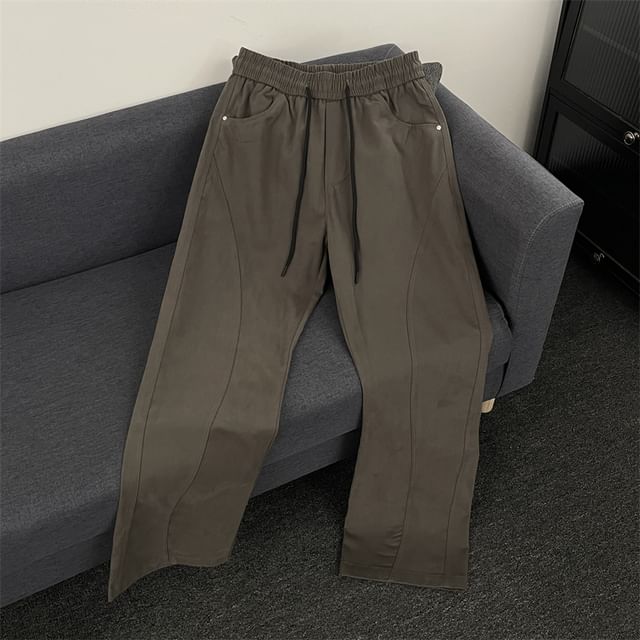 Plummie-High Waist Plain Wide Leg Pants