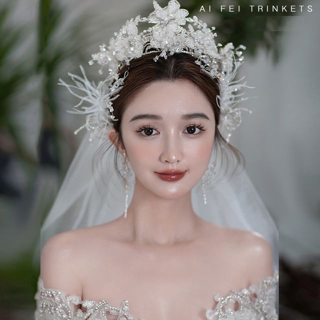 la Himi - Wedding Floral Faux Crystal Tiara / Threader  display picture 2