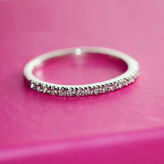 Phoenoa-Rhinestone Sterling Silver Ring