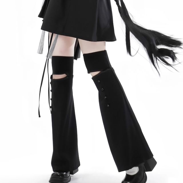Florimi-Plain Cutout Leg Warmers