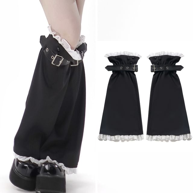 Florimi-Ruffle Belted Leg Warmers