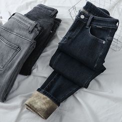 Nassyi - Fleece-Lined Skinny Jeans