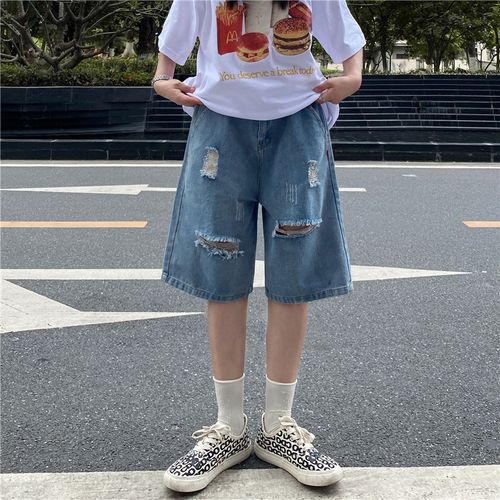 Wide Leg Denim Shorts Women Men Y2k Jorts Summer Loose Straight Baggy Jeans  Shorts Grunge Harajuku Alt Emo Streetwear (Graffiti,S) at Amazon Men's  Clothing store
