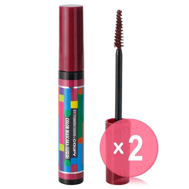 crea modo-STATIONERY COSME Coupy Pattern Color Mascara A Raspberry Rose 2pcs Bundle Set