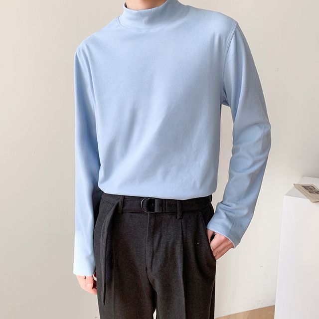 DragonRoad - Long-Sleeve Mock-Neck T-Shirt | YesStyle