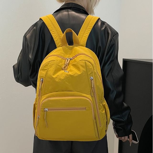 TangTangBags-Plain Nylon Backpack