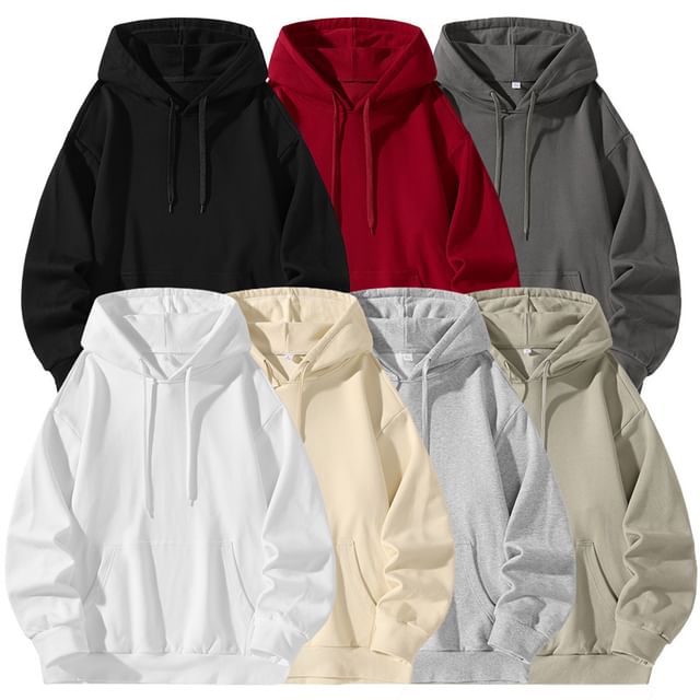 Bay Go Mall-Plain Loose Fit Hoodie