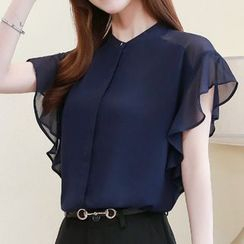 Long-Sleeve Neck-Tie Shirt