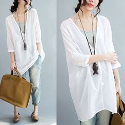 Hilsah - Long-Sleeve Oversized Top Hilsah - Long-Sleeve Oversized Top