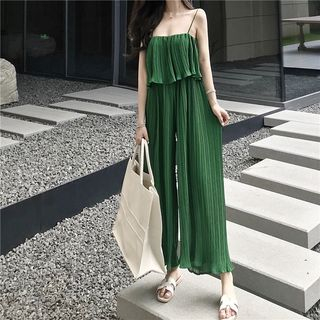 noodle strap jumpsuit