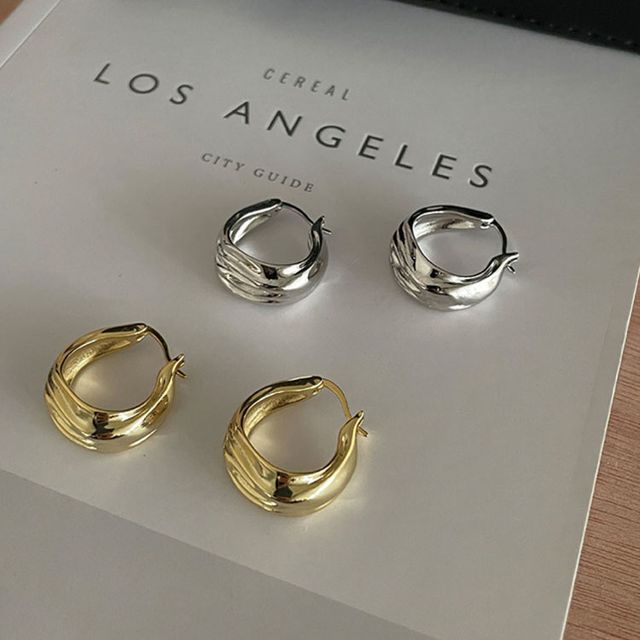 Hansha-Irregular Alloy Hoop Earring